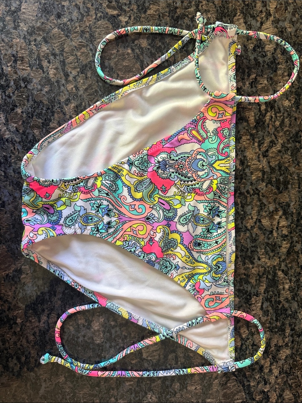 Victoria's Secret Multicolor Paisley Tie-Side Bikini Bottoms